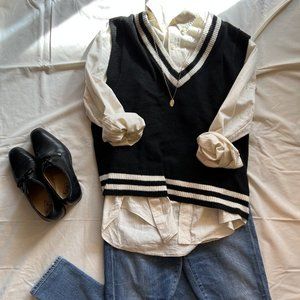 OAK + FORT Varsity Sweater Vest